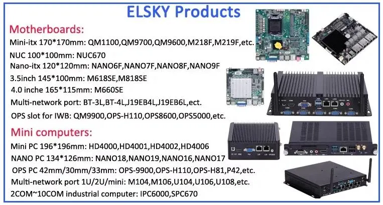Elsky in-Tel Mini PC HD4001 8th Gen I3 8130u LAN Thin Client Mini-Itx Motherboard X86 Computer DDR3 8g RAM with 4K Dp Display