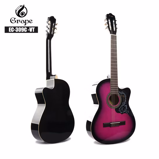 Manufacturer Red Basswood 39 Inch Gloss Cutaway Classical Guitar